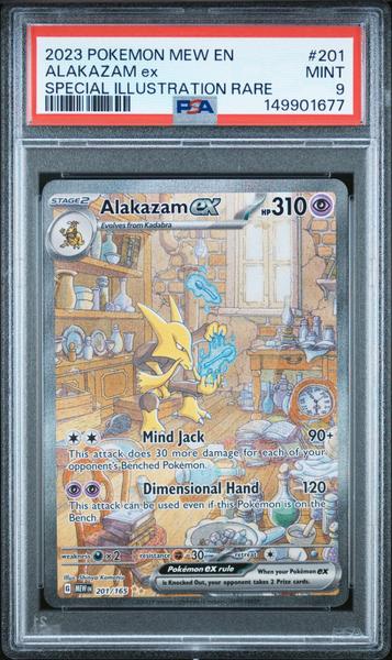 Alakazam Ex 2023 Pokemon Mew En-151 Special Illustration Rare #201 PSA 9