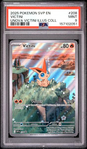 Victini 2025 Pokemon Svp En-Sv Black Star Promo Unova Victini Illus Coll #208 PSA 9