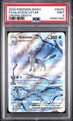 Fa/Glaceon Vstar 2023 Pokemon Sword And Shield Crown Zenith Crown Zenith #GG40 PSA 9-1