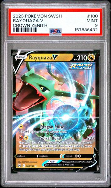 Rayquaza V 2023 Pokemon Sword And Shield Crown Zenith Crown Zenith #100 PSA 9-1