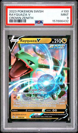 Rayquaza V 2023 Pokemon Sword And Shield Crown Zenith Crown Zenith #100 PSA 9