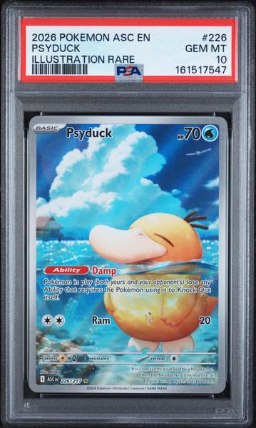Psyduck 2026 Pokemon Asc En-Ascended Heroes Illustration Rare #226 PSA 10