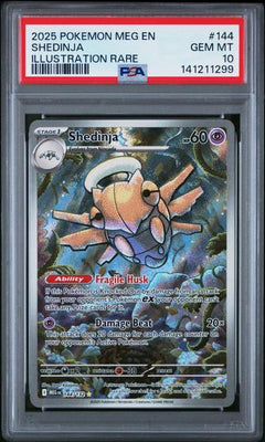 Shedinja 2025 Pokemon Meg En-Mega Evolution Illustration Rare #144 PSA 10-1