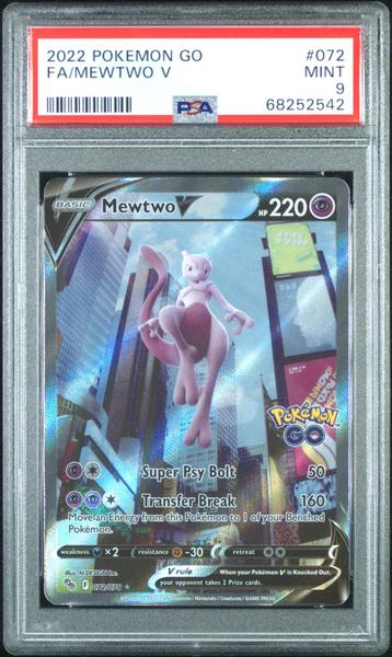 Fa/Mewtwo V 2022 Pokemon Go #072 PSA 9