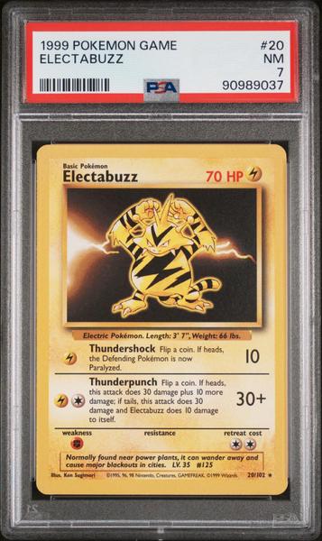 Electabuzz 1999 Pokemon Game #20 PSA 7
