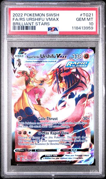 Fa/Rs Urshifu Vmax 2022 Pokemon Sword & Shield Brilliant Stars Brilliant Stars #TG21 PSA 10-1