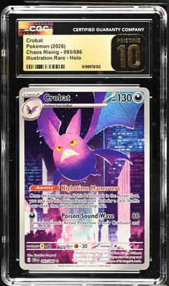 Crobat Illustration Rare, Holo 2026 Chaos Rising #093/086 CGC PRISTINE 10-1