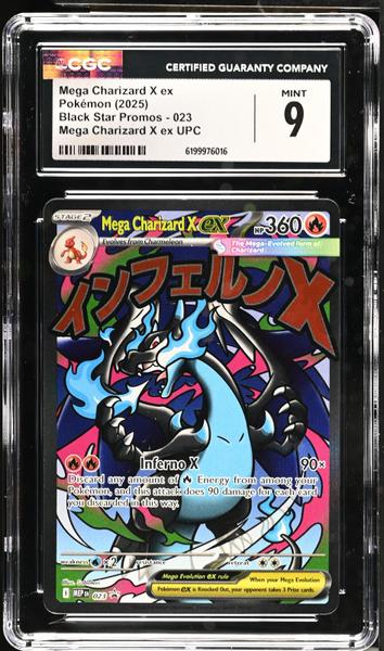 Mega Charizard X ex Mega Charizard X ex UPC 2025 Black Star Promos #023 CGC 9