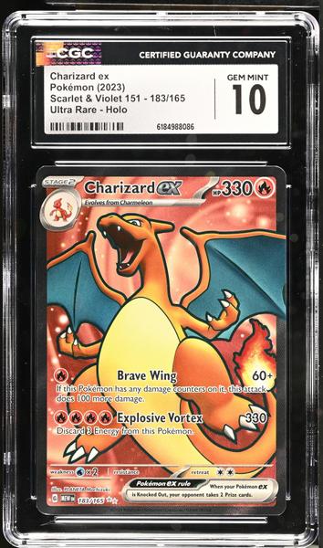 Charizard ex Ultra Rare, Holo 2023 Scarlet & Violet 151 #183/165 CGC 10-1