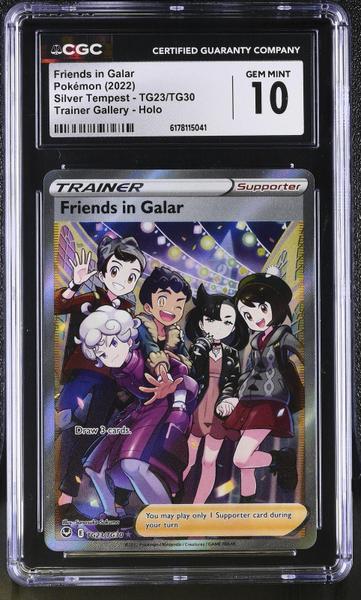 Friends in Galar Trainer Gallery, Holo 2022 Silver Tempest #TG23/TG30 CGC 10-1