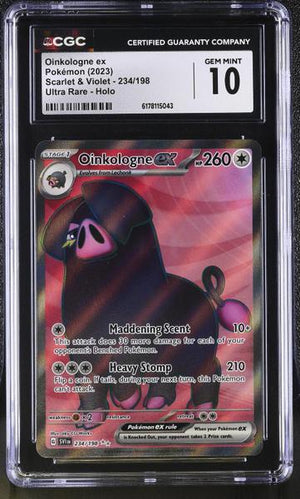 Oinkologne ex Ultra Rare, Holo 2023 Scarlet & Violet #234/198 CGC 10