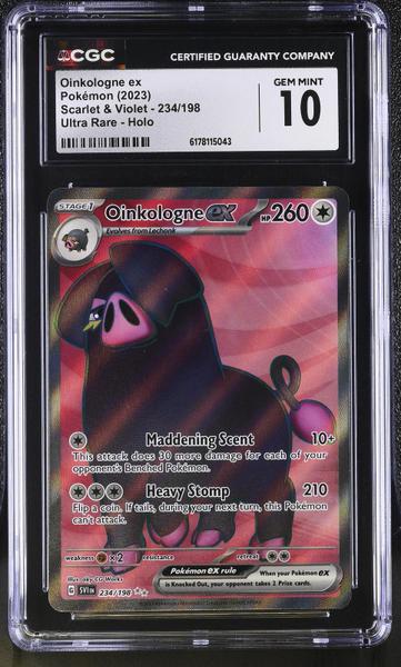Oinkologne ex Ultra Rare, Holo 2023 Scarlet & Violet #234/198 CGC 10