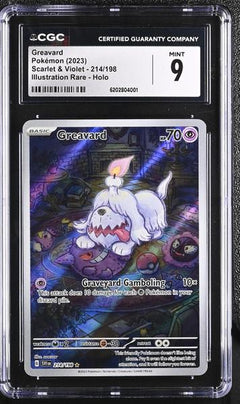 Greavard Illustration Rare, Holo 2023 Scarlet & Violet #214/198 CGC 9-1