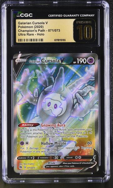 Galarian Cursola V Ultra Rare, Holo 2020 Champion's Path #071/073 CGC PRISTINE 10