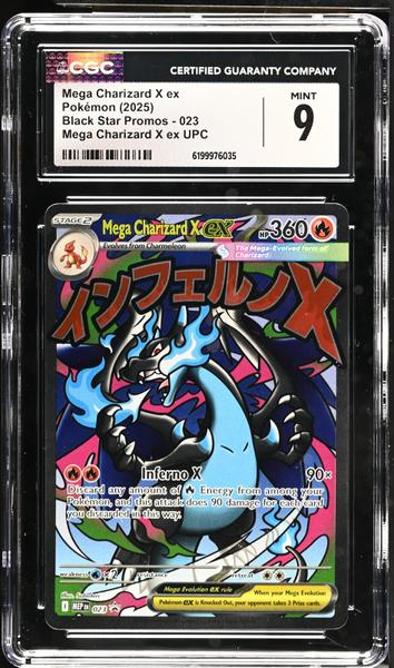 Mega Charizard X ex Mega Charizard X ex UPC 2025 Black Star Promos #023 CGC 9