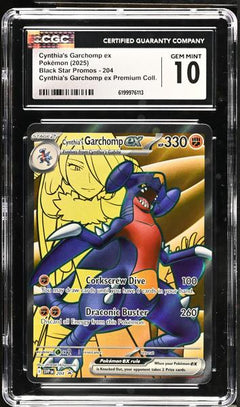 Cynthia's Garchomp ex Cynthia's Garchomp ex Premium Coll. 2025 Black Star Promos #204 CGC 10-1