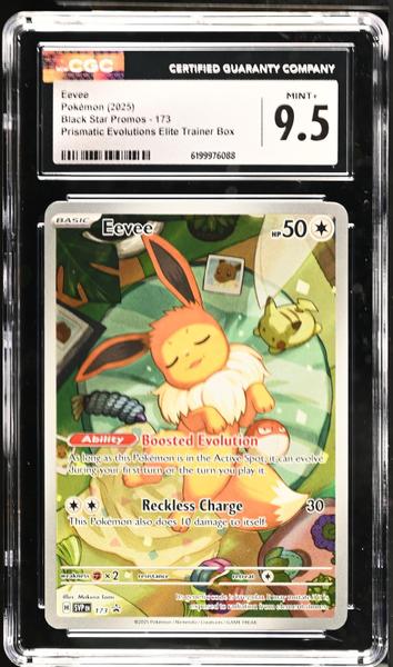 Eevee Prismatic Evolutions Elite Trainer Box 2025 Black Star Promos #173 CGC 9.5-1