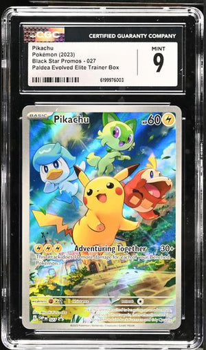 Pikachu Paldea Evolved Elite Trainer Box 2023 Black Star Promos #027 CGC 9