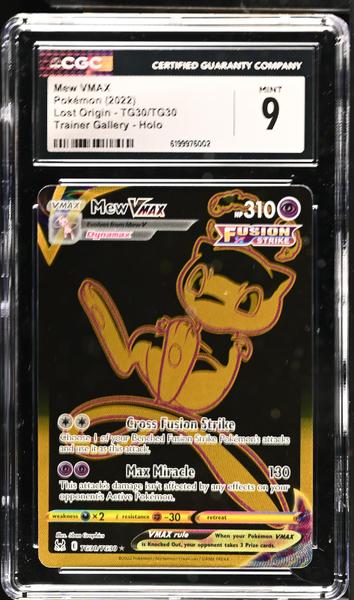 Mew VMAX Trainer Gallery, Holo 2022 Lost Origin #TG30/TG30 CGC 9-1