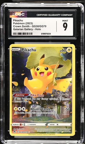 Pikachu Galarian Gallery, Holo 2023 Crown Zenith #GG30/GG70 CGC 9