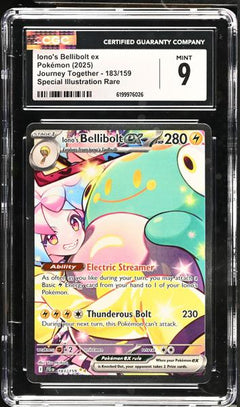 Iono's Bellibolt ex Special Illustration Rare 2025 Journey Together #183/159 CGC 9-1
