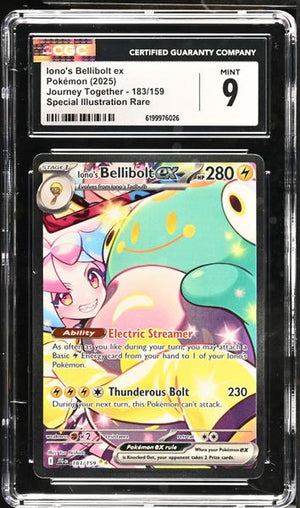 Iono's Bellibolt ex Special Illustration Rare 2025 Journey Together #183/159 CGC 9