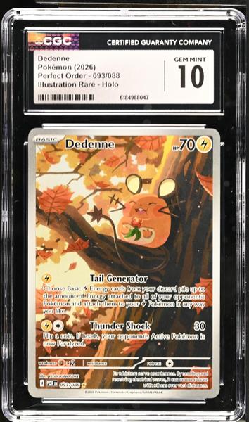 Dedenne Illustration Rare, Holo 2026 Perfect Order #093/088 CGC 10-1