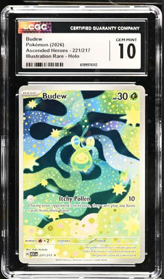 Budew Illustration Rare, Holo 2026 Ascended Heroes #221/217 CGC 10-1