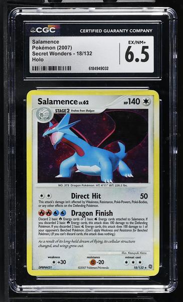 Salamence Holo 2007 Secret Wonders #18/132 CGC 6.5