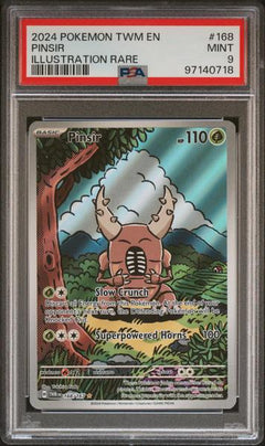 Pinsir 2024 Pokemon Twm En-Twilight Masquerade Illustration Rare #168 PSA 9-1
