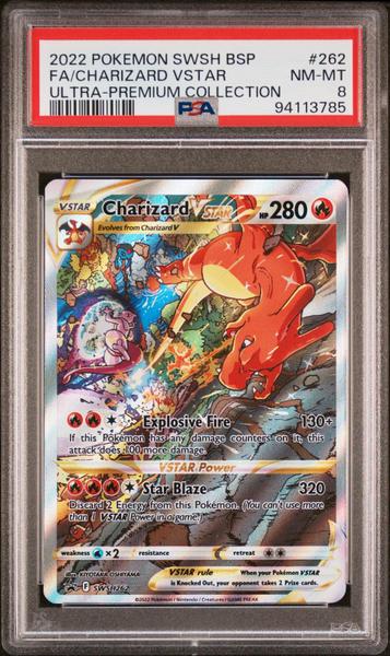 Fa/Charizard Vstar 2022 Pokemon Swsh Black Star Promo Ultra-Premium Collection #262 PSA 8-1