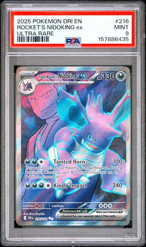 Rocket'S Nidoking Ex 2025 Pokemon Dri En-Destined Rivals Ultra Rare #216 PSA 9