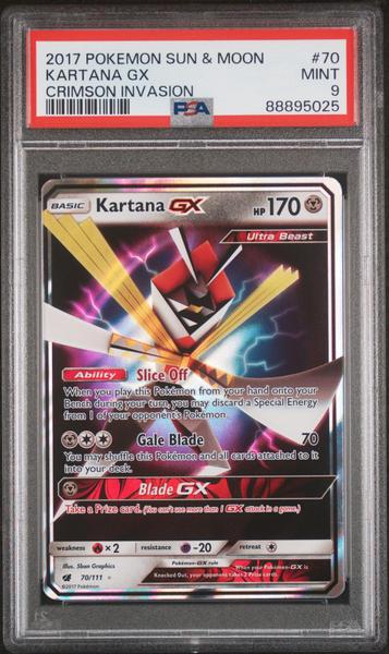 Kartana Gx 2017 Pokemon Sun & Moon Crimson Invasion #70 PSA 9-1