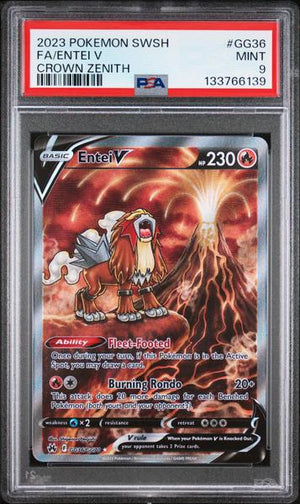 Fa/Entei V 2023 Pokemon Sword And Shield Crown Zenith #GG36 PSA 9