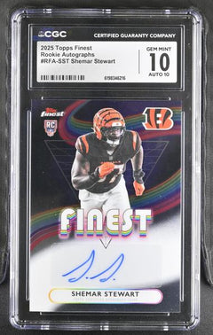 Shemar Stewart RC 2025 Topps Finest Rookie Auto CGC 10-1