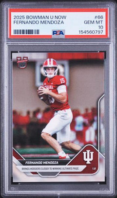 Fernando Mendoza RC 2025 Bowman U Now Rookie #66 PSA 10-1