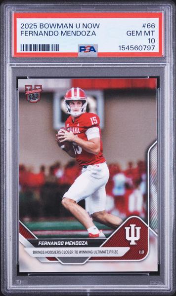 Fernando Mendoza RC 2025 Bowman U Now Rookie #66 PSA 10