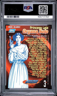 Princess Leia Organa 1996 Topps Finest Star Wars #3 PSA 9-2