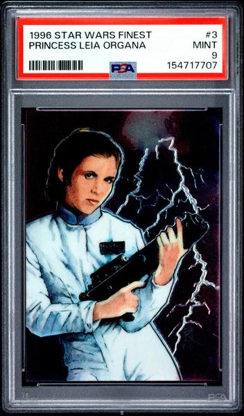 Princess Leia Organa 1996 Topps Finest Star Wars #3 PSA 9-1