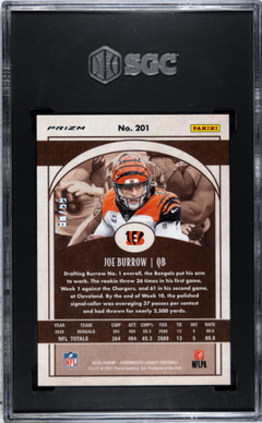 Joe Burrow RC 2020 Panini Chronicles Legacy Red Rookie SP 80/99 SGC 9.5-2