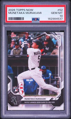 Munetaka Murakami RC 2026 Topps Now Rookie #52 PSA 10-1