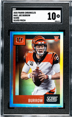 Joe Burrow RC 2020 Panini Chronicles Score Silver Rookie #441 SGC 10-1