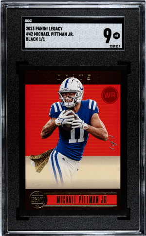Michael Pittman Jr 2023 Panini Legacy Black SP 1/1 SGC 9