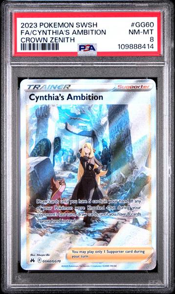 Fa/Cynthia's Ambition 2023 Pokemon Sword And Shield Crown Zenith #GG60 PSA 8-1
