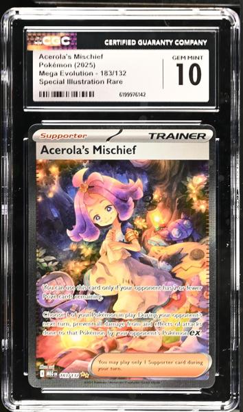 Acerola's Mischief Special Illustration Rare 2025 Mega Evolution #183/132 CGC 10-1