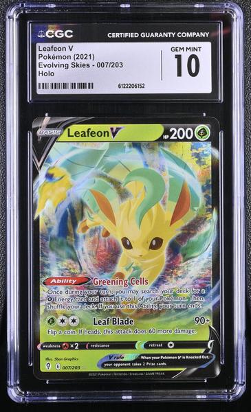 Leafeon V Holo 2021 Evolving Skies #007/203 CGC 10
