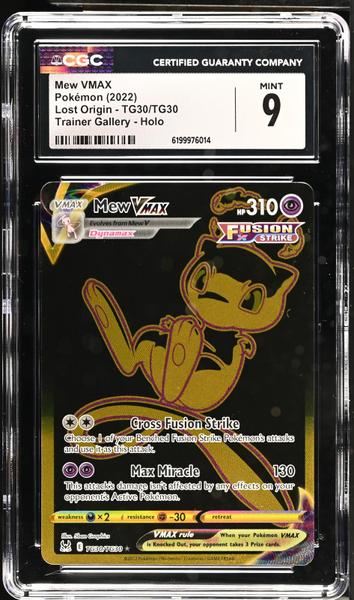 Mew VMAX Trainer Gallery, Holo 2022 Lost Origin #TG30/TG30 CGC 9