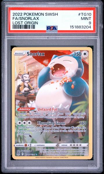 Fa/Snorlax 2022 Pokemon Sword & Shield Lost Origin Lost Origin #TG10 PSA 9