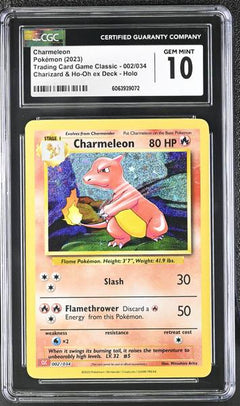 Charmeleon Charizard & Ho-Oh ex Deck, Holo 2023 Trading Card Game Classic #002/034 CGC 10-1