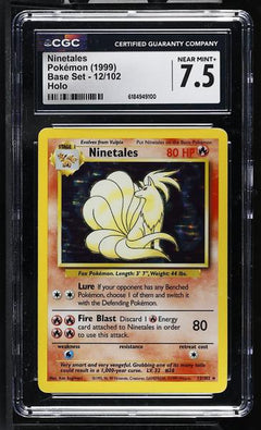 Ninetales Holo 1999 Base Set #12/102 CGC 7.5-1